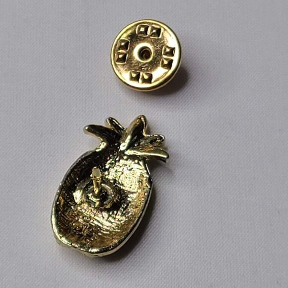 Gold-Tone Pineapple Lapel Pin - Picture 4 of 6
